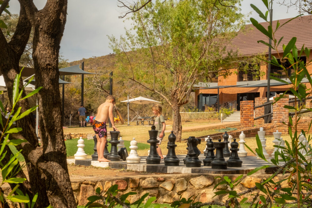 Bush Time Modjadji kids playing chess